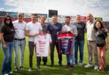 Agustín Balladares en la «Jornada solidaria Braian Toledo” en el club Alumni de Monte Chingolo