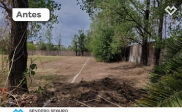 Senderos seguros: avanzan las obras para las escuelas Kennedy y Piedrabuena