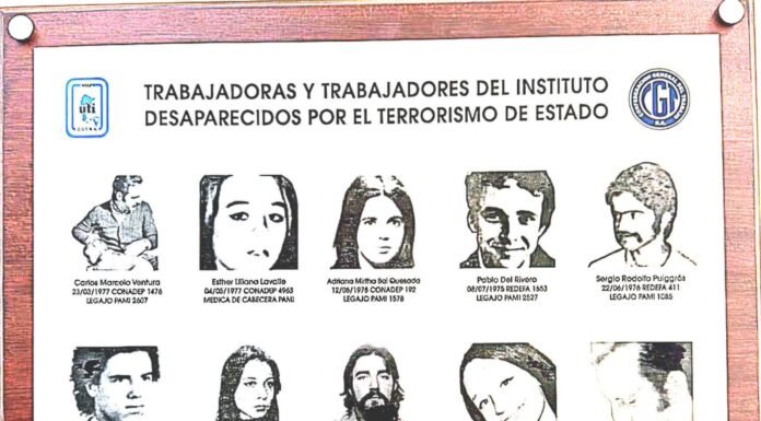 50 años del golpe Cívico – Militar: Homenajean a los trabajadores del PAMI desaparecidos