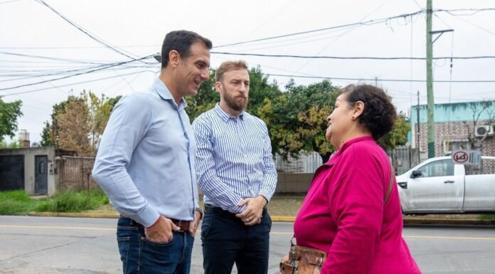 Julián Álvarez y Federico Otermín recorrieron obras en el Corredor Lynch