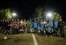 Lanús: Inauguraron la nueva iluminación de la cancha del club 1° de Mayo
