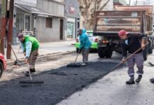 Lanús: continúa plan de pavimentación