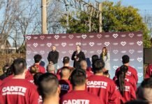 Lanús: se realizó el acto de apertura de la Escuela de Policía Municipal con la presencia de Julián Álvarez