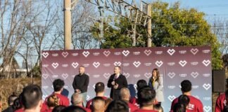 Lanús: se realizó el acto de apertura de la Escuela de Policía Municipal con la presencia de Julián Álvarez