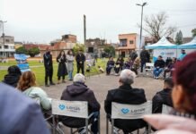 Lanús Oeste: iniciaron obras de puesta en valor de la Plaza San José Obrero