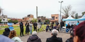Lanús Oeste: iniciaron obras de puesta en valor de la Plaza San José Obrero